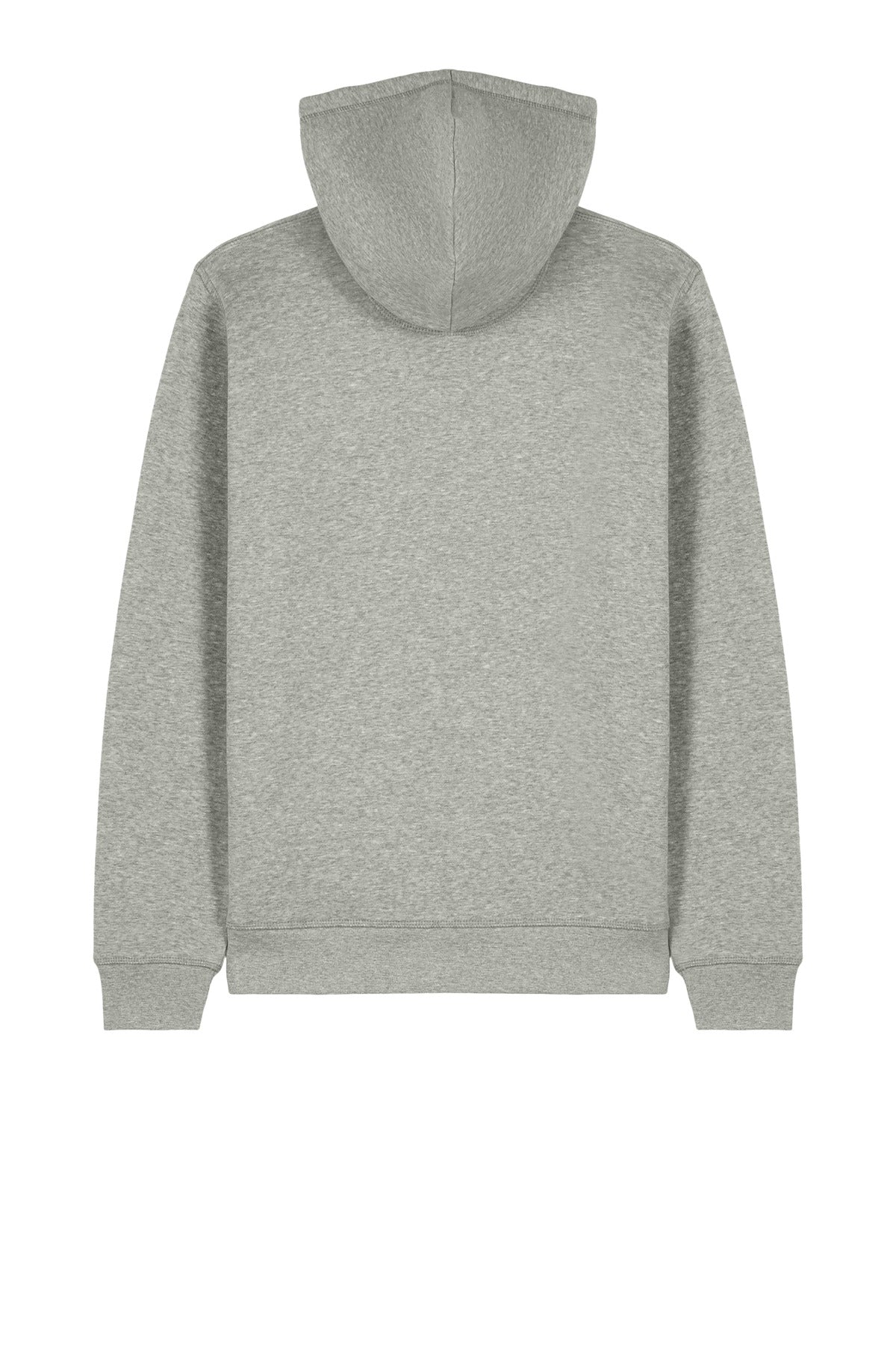 Rear View of HthrGrey Stanley/Stella Unisex Mixer Full-Zip Hooded Sweatshirt SXU011
