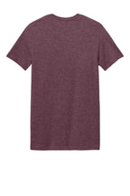 Rear View of HthrMaroon Gildan Softstyle T-Shirt. 64000