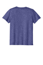 Rear View of HthrPurple Port & Co Youth Easy Cotton Tee PC43Y