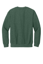 Rear View of HtrDkGreen Gildan Heavy Blend Crewneck Sweatshirt. 18000
