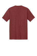 Rear View of HtrdRusset District Perfect Tri Tee. DM130