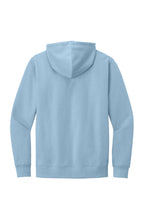 Rear View of Ice Blue District V.I.T. Fleece Hoodie DT6100
