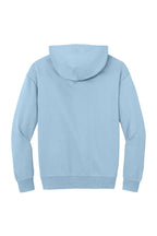 Rear View of IceBlue District V.I.T. Heavyweight Fleece Hoodie DT6150