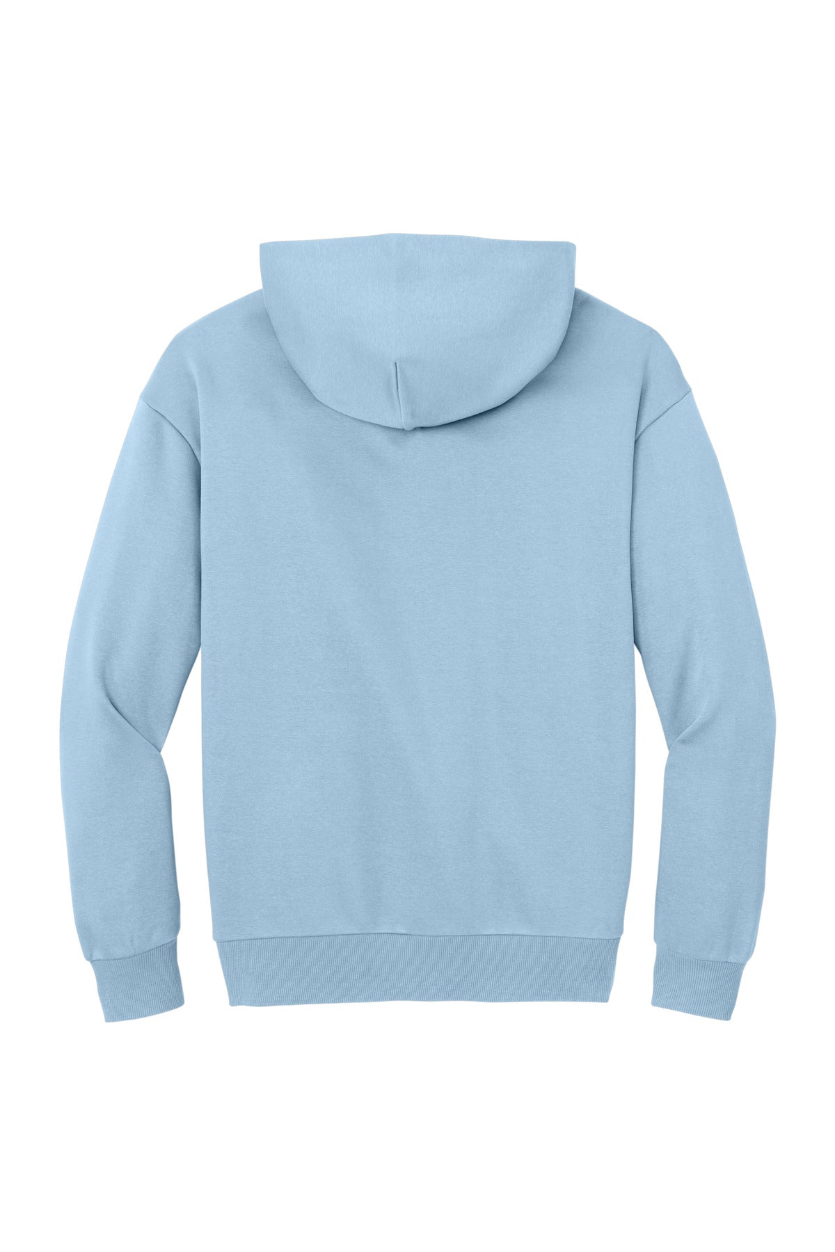 Rear View of IceBlue District V.I.T. Heavyweight Fleece Hoodie DT6150