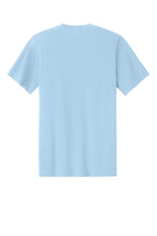 Rear View of IceBlue Port & Co Easy Cotton Tee PC43