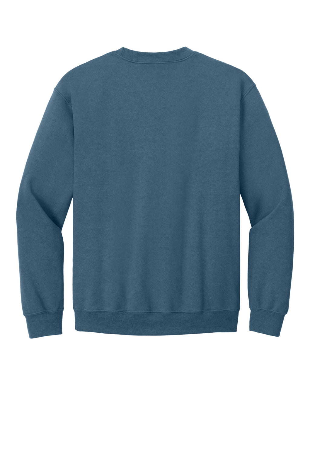 Rear View of Indigo Blue Gildan Heavy Blend Crewneck Sweatshirt. 18000