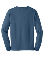 Rear View of Indigo Blue Gildan - Ultra Cotton 100% US Cotton Long Sleeve T-Shirt. G2400