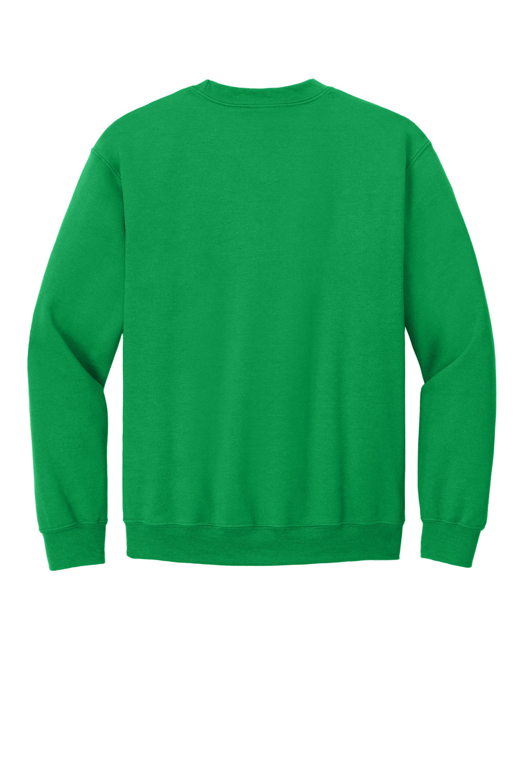 Rear View of Irish Green Gildan Heavy Blend Crewneck Sweatshirt. 18000