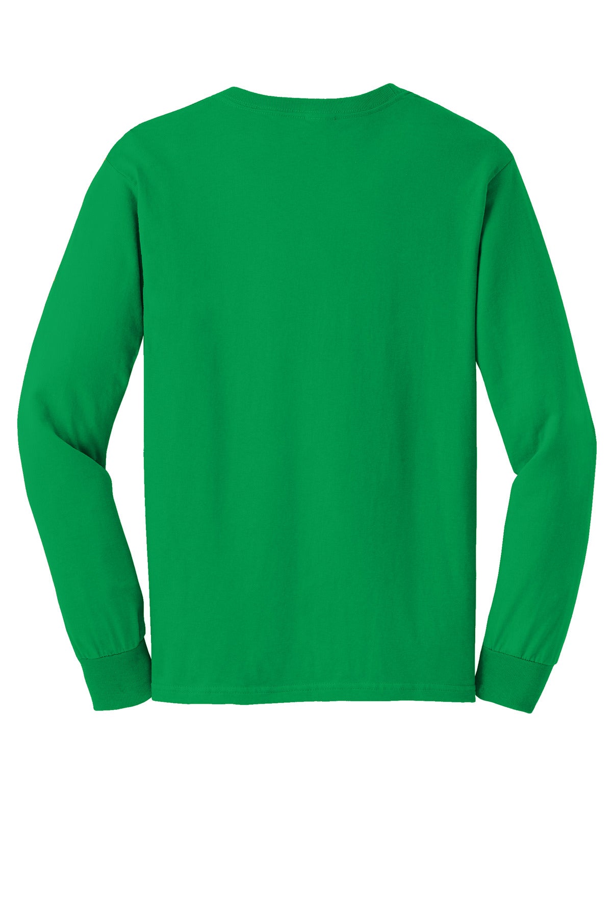 Rear View of Irish Green Gildan - Ultra Cotton 100% US Cotton Long Sleeve T-Shirt. G2400