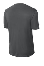 Rear View of Iron Grey Sport-Tek PosiCharge Competitor Tee. ST350