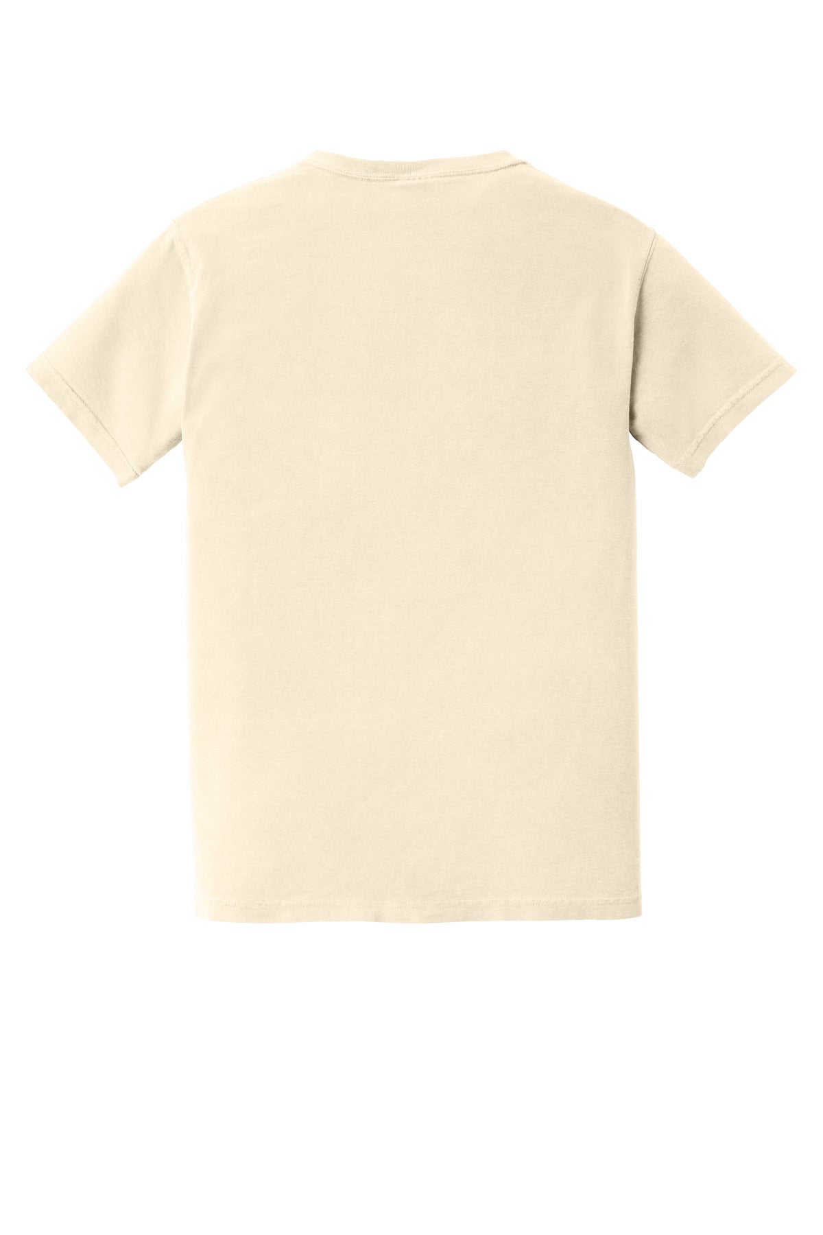 Rear View of Ivory COMFORT COLORS Heavyweight Ring Spun Pocket Tee. 6030