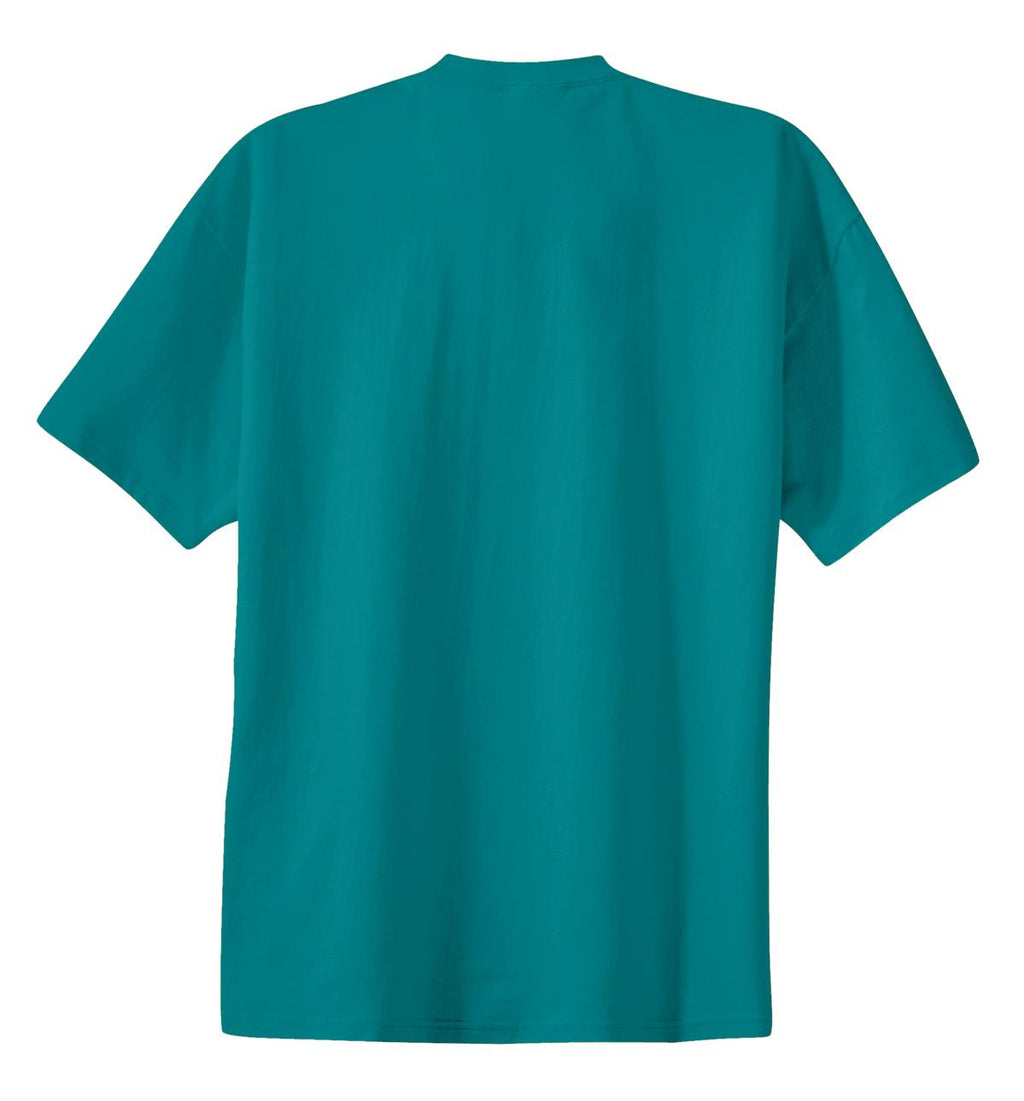 Rear View of Jade Green Port & Co Essential Tee. PC61