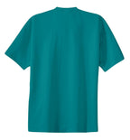 Rear View of Jade Green Port & Co Essential Tee. PC61
