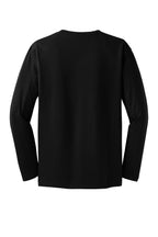 Rear View of Jet Black District Perfect Weight Long Sleeve Tee. DT105