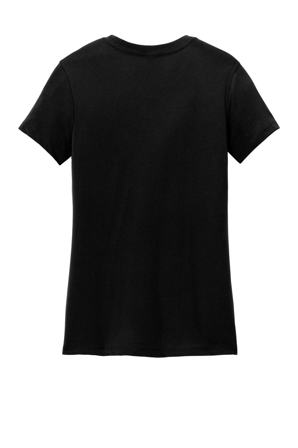 Rear View of Jet Black District Women's Perfect Weight Tee. DM104L