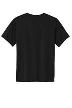 Rear View of Jet Black Port & Co Youth Performance Tee. PC380Y