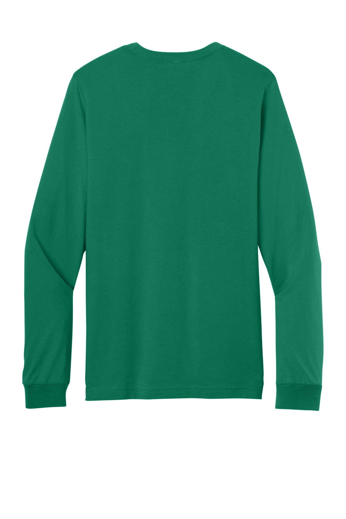 Rear View of Kelly BELLA+CANVAS Unisex Jersey Long Sleeve Tee. BC3501