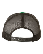 Rear View of Kelly/ Black Snapback Trucker Cap - 112