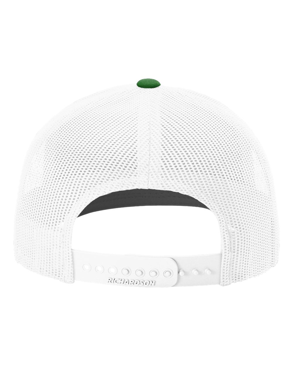 Rear View of Kelly/ White Snapback Trucker Cap - 112