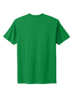 Rear View of KellyGreen Next Level Apparel Adult Cotton Tee. NL3600