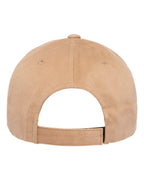 Rear View of Khaki Structured Brushed Twill Cap - 6363V