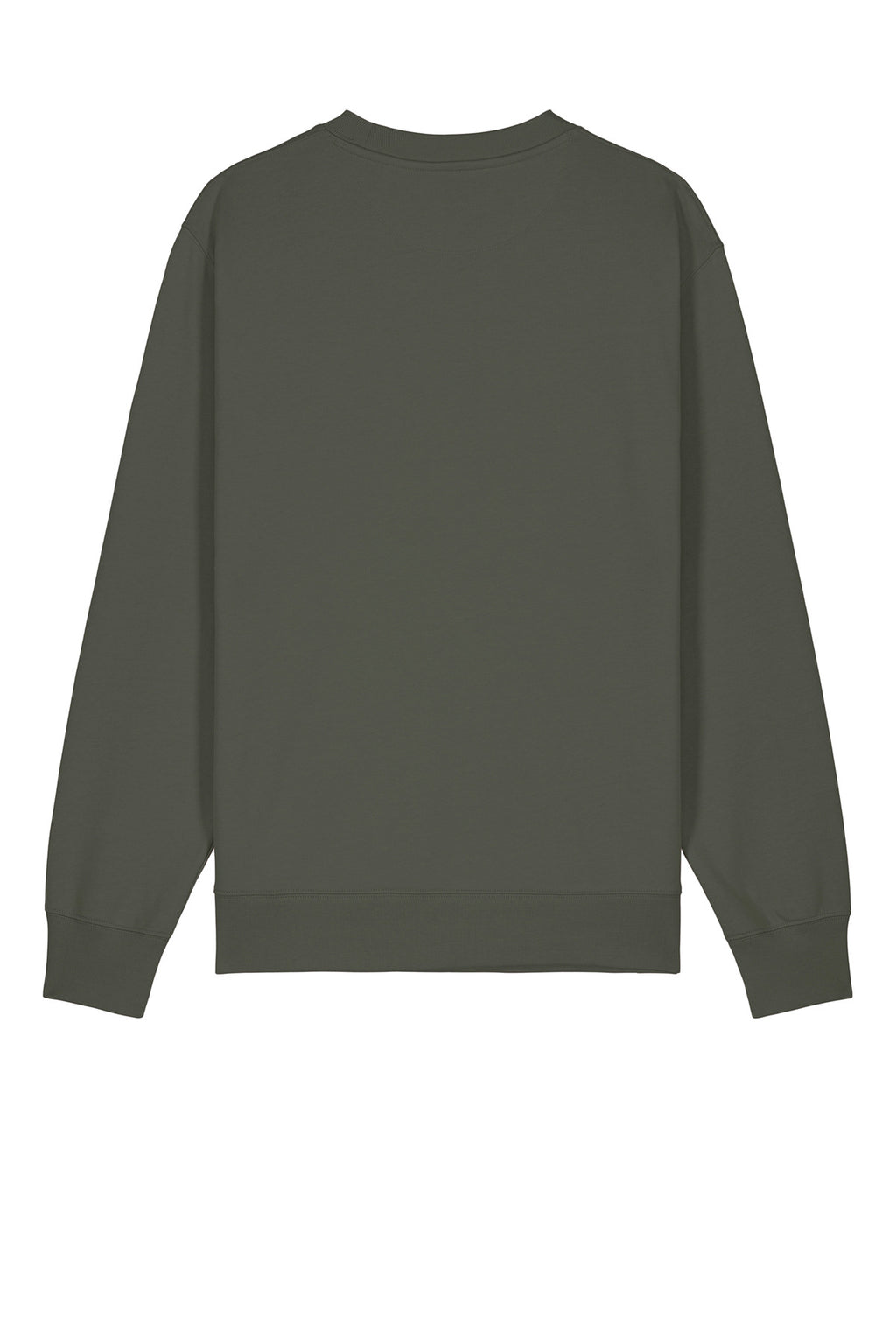 Rear View of KhakiGreen Stanley/Stella Unisex Changer 2.0 Crewneck Sweatshirt SXU004