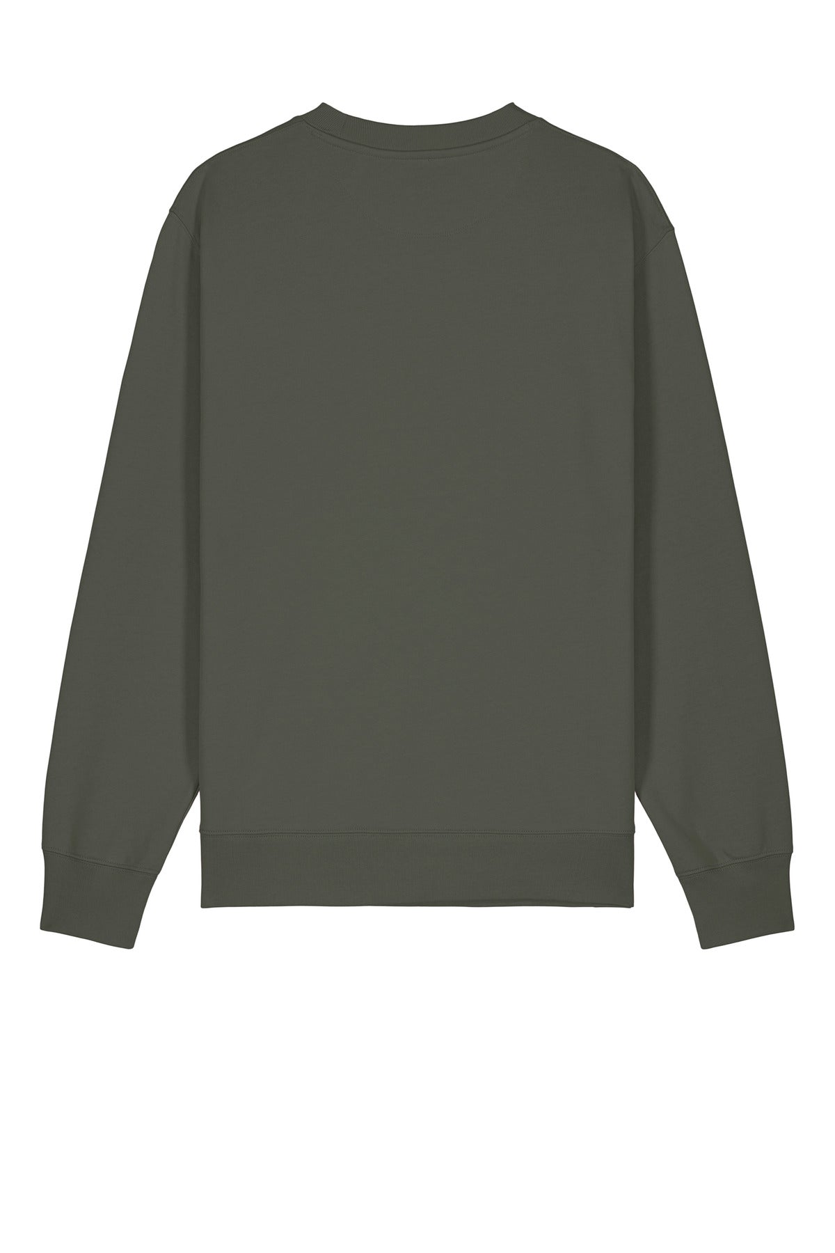 Rear View of KhakiGreen Stanley/Stella Unisex Changer 2.0 Crewneck Sweatshirt SXU004