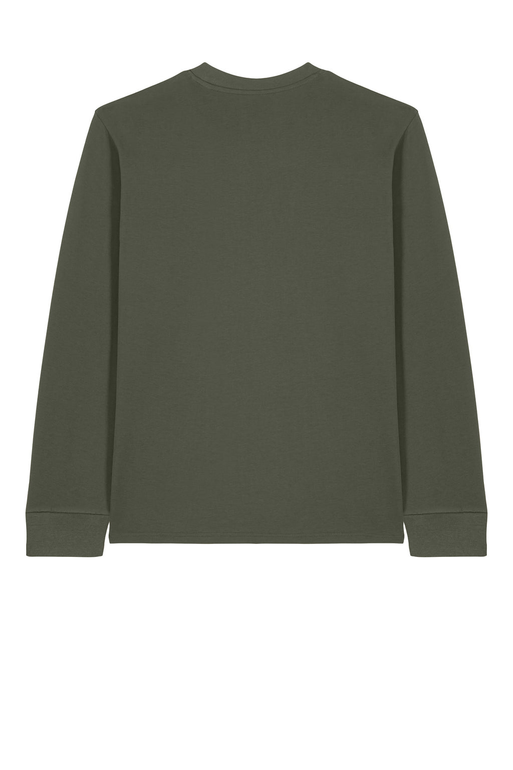 Rear View of KhakiGreen Stanley/Stella Unisex Creator 2.0 Long Sleeve Tee SXU022