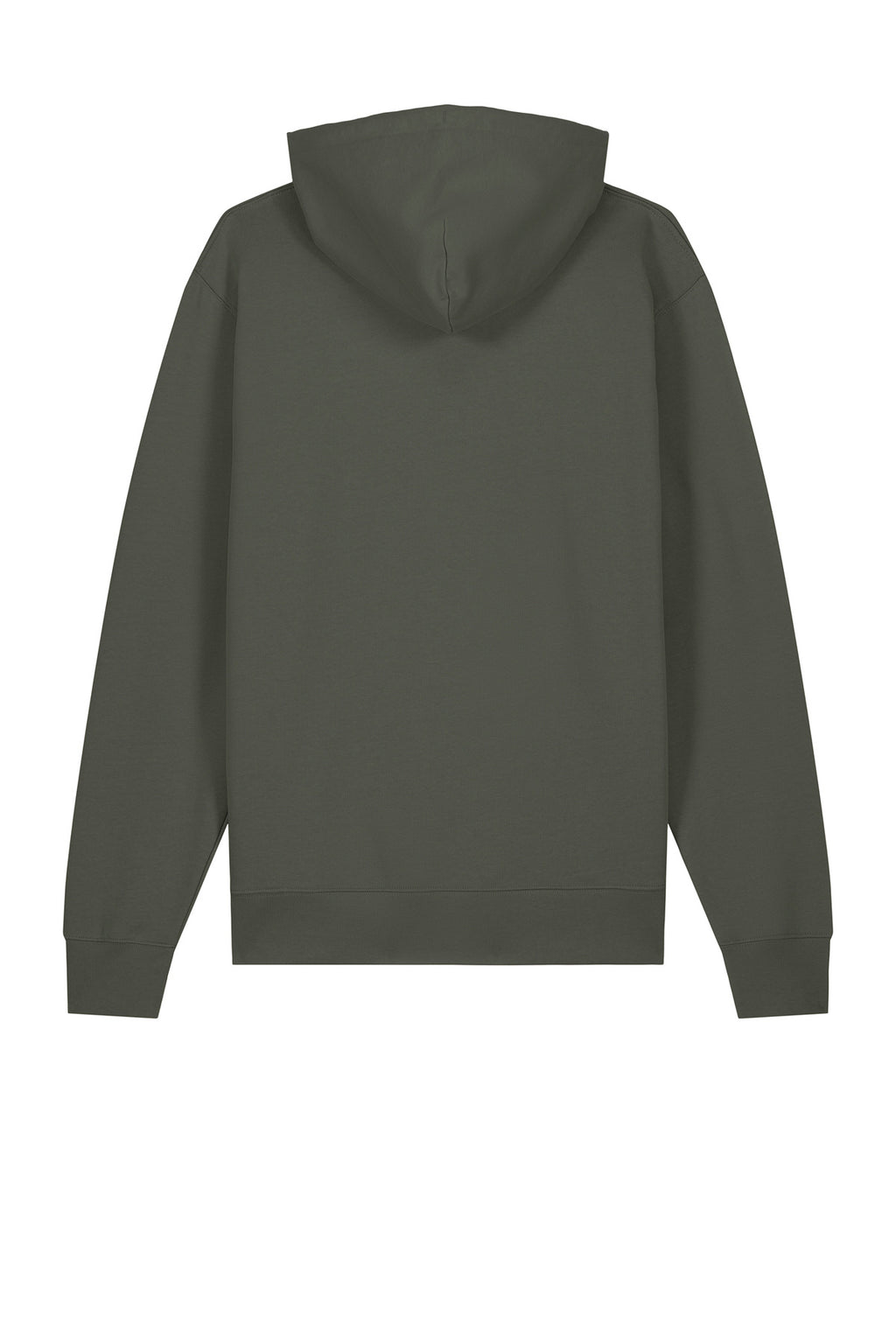 Rear View of KhakiGreen Stanley/Stella Unisex Cruiser 2.0 Hooded Sweatshirt SXU003