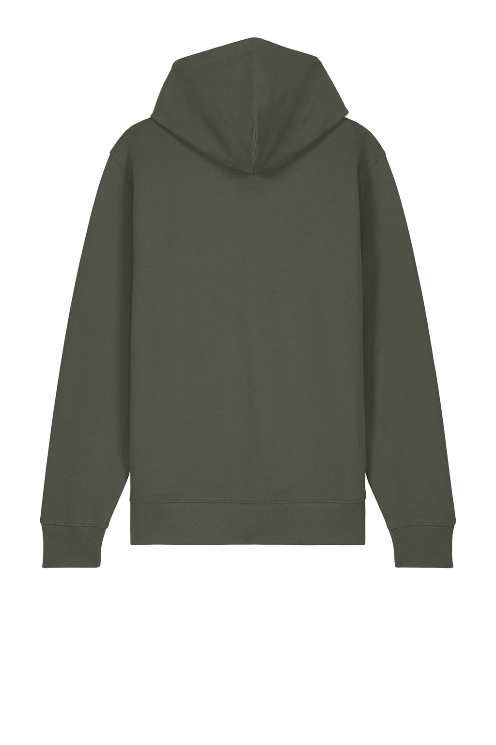 Rear View of KhakiGreen Stanley/Stella Unisex Cultivator 2.0 Full-Zip Hooded Sweatshirt SXU005