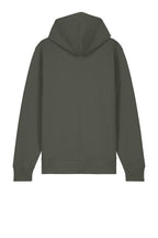 Rear View of KhakiGreen Stanley/Stella Unisex Cultivator 2.0 Full-Zip Hooded Sweatshirt SXU005