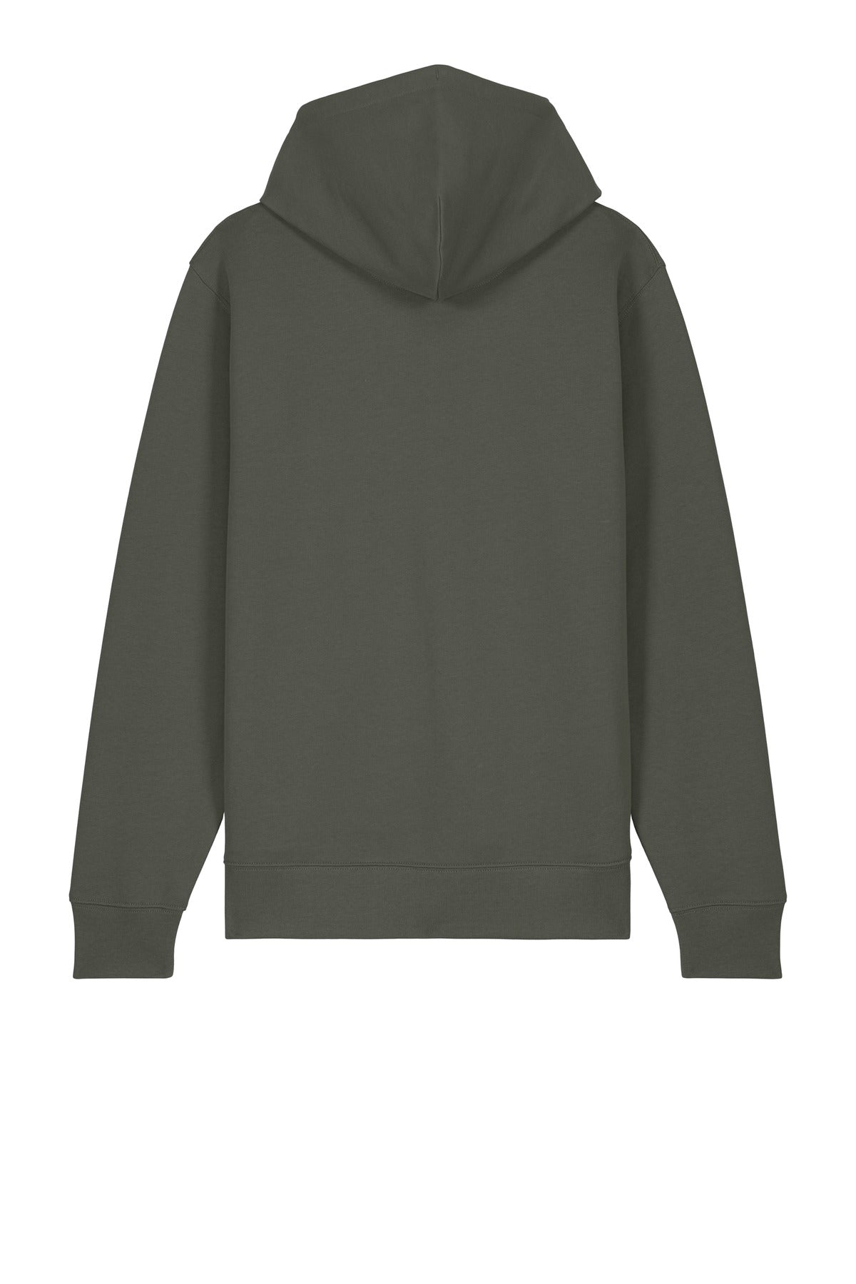 Rear View of KhakiGreen Stanley/Stella Unisex Cultivator 2.0 Full-Zip Hooded Sweatshirt SXU005