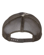 Rear View of Kryptek Highlander/ Brown Garment Washed Printed Trucker Cap - 111P