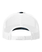 Rear View of Kryptek Neptune/ White Five-Panel Printed Trucker Cap - 112PFP