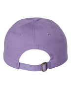 Rear View of Lavender Bio-Washed Classic Dad Hat - VC300A