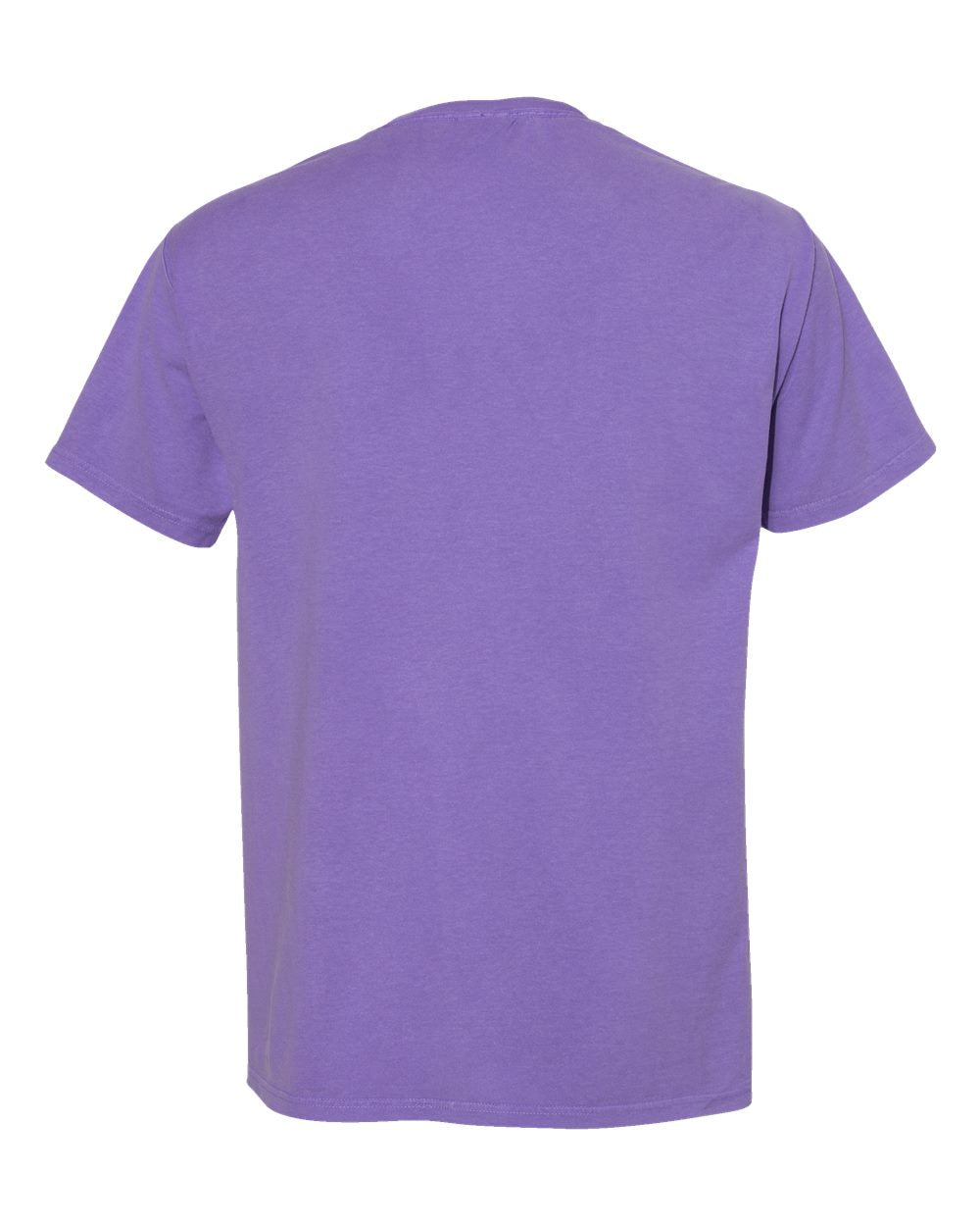 Rear View of Lavender Garment-Dyed T-Shirt - GDH100