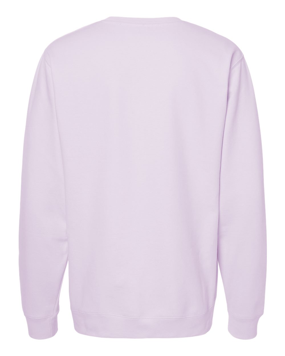 Rear View of Lavender Midweight Crewneck Sweatshirt - SS3000