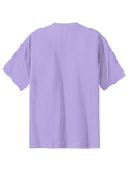 Rear View of Lavender Port & Co Essential Tee. PC61