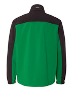 Rear View of Leaf/ Charcoal Motion Soft Shell Jacket - 5350