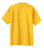 Rear View of Lemon Yellow Port & Co Essential Tee. PC61