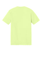 Rear View of Lemongrass District Perfect Tri Tee. DM130