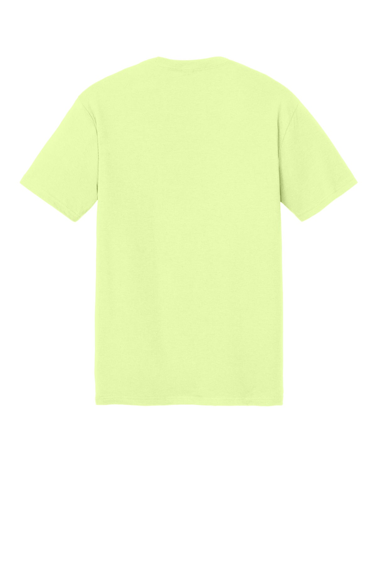 Rear View of Lemongrass District Perfect Tri Tee. DM130
