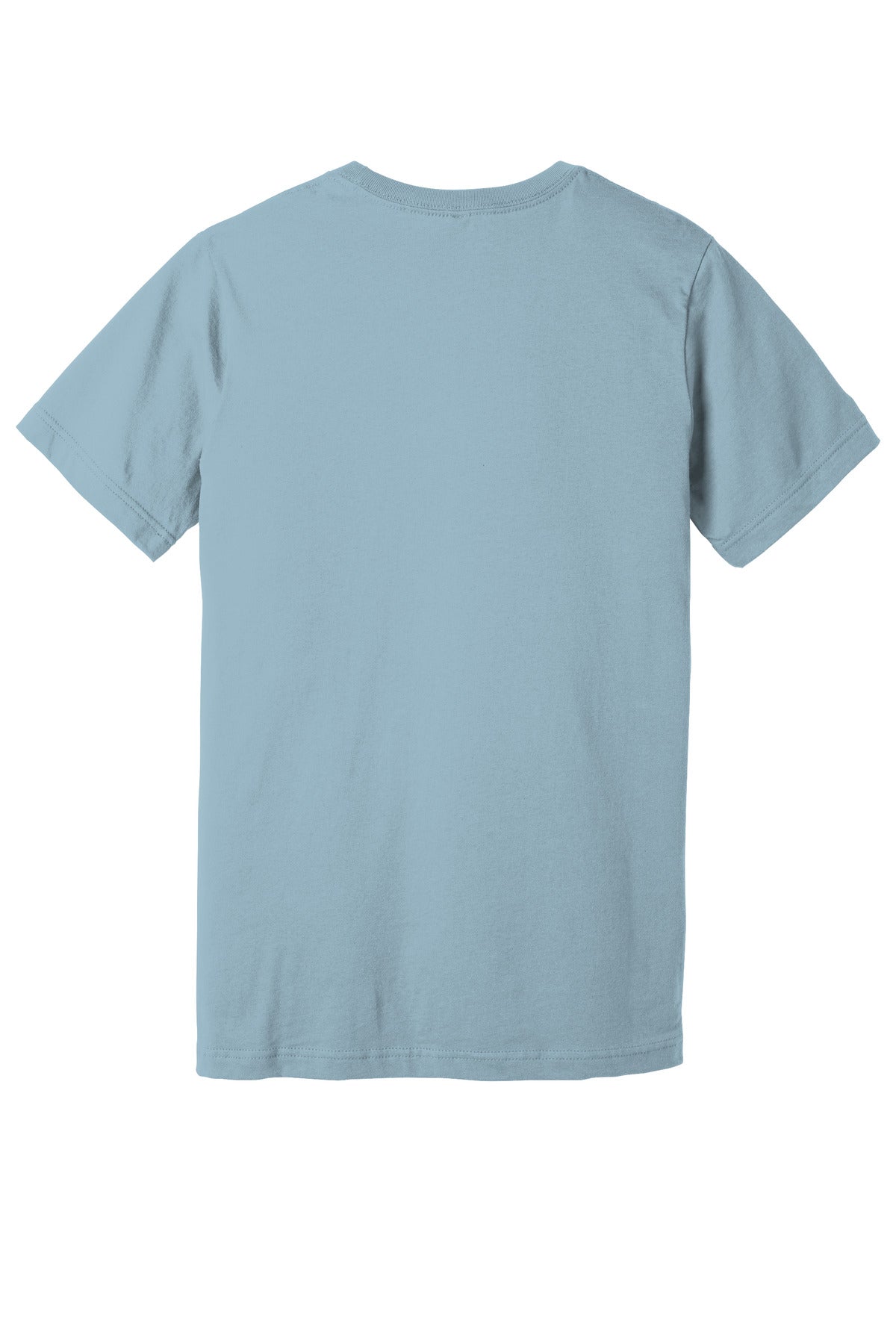 Rear View of Light Blue BELLA+CANVAS Unisex Jersey Short Sleeve Tee. BC3001
