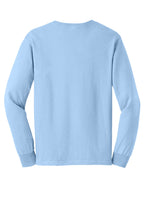 Rear View of Light Blue Gildan - Ultra Cotton 100% US Cotton Long Sleeve T-Shirt. G2400
