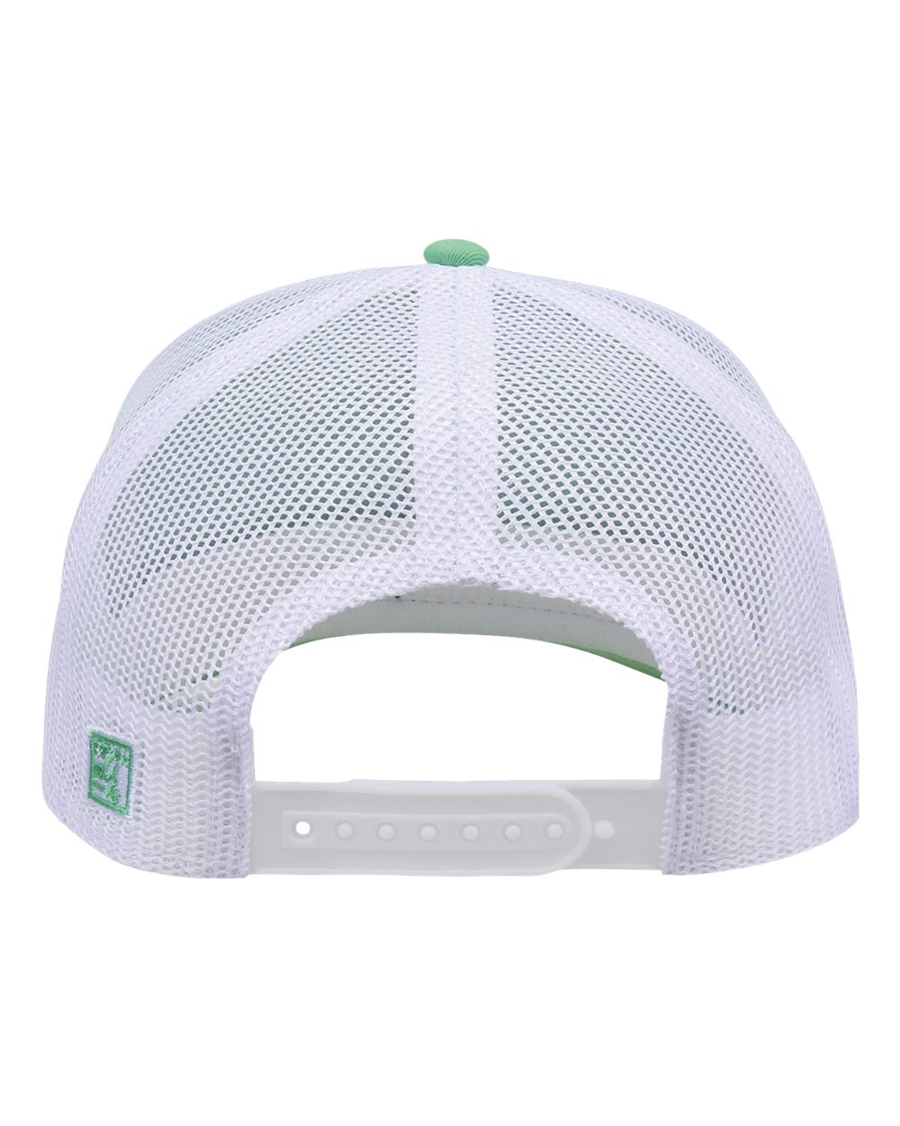Rear View of Light Green/ White Everyday Trucker Cap - GB452E