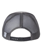 Rear View of Light Grey/ Charcoal Everyday Rope Trucker Cap - GB452R