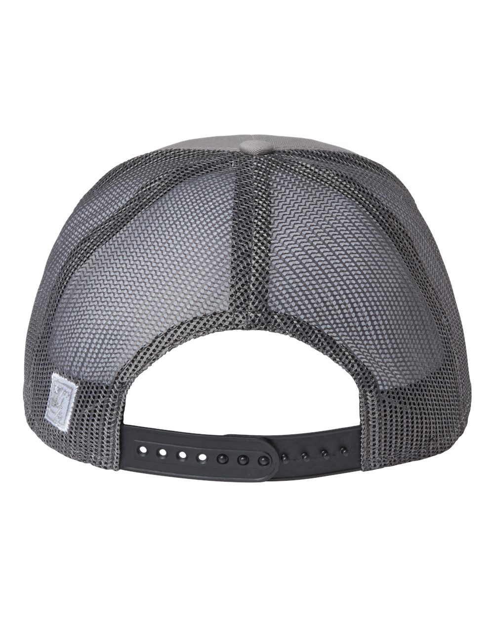 Rear View of Light Grey/ Charcoal Everyday Rope Trucker Cap - GB452R