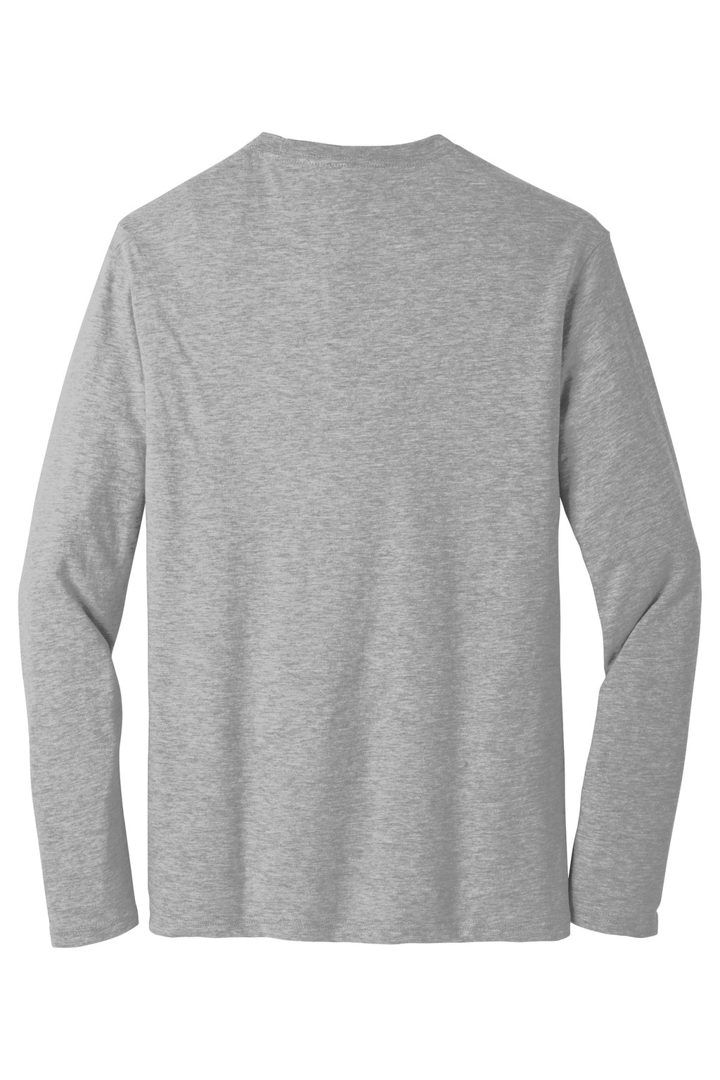 Rear View of Light Hthr Gry District Very Important Tee Long Sleeve. DT6200