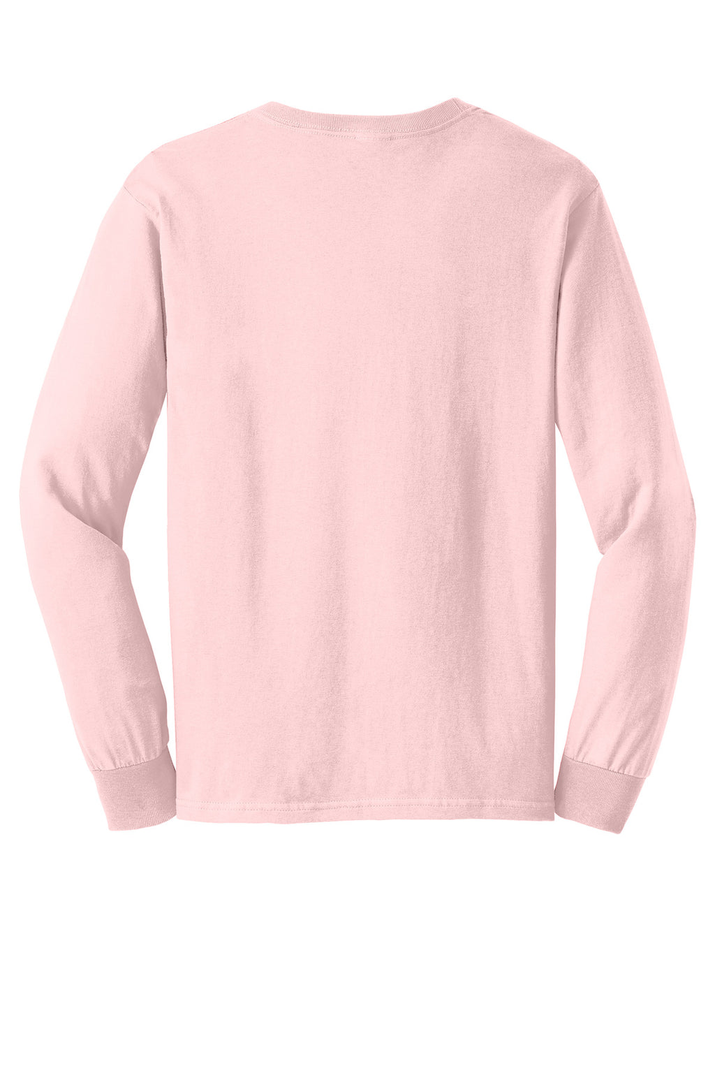 Rear View of Light Pink Gildan - Ultra Cotton 100% US Cotton Long Sleeve T-Shirt. G2400