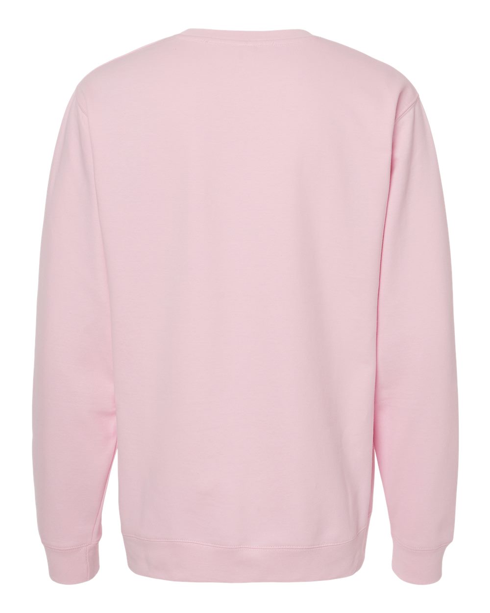 Rear View of Light Pink Midweight Crewneck Sweatshirt - SS3000
